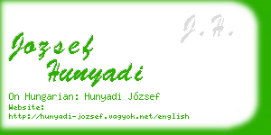 jozsef hunyadi business card